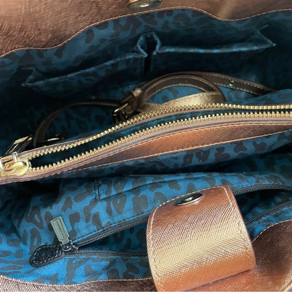 Rebecca Minkoff Amorous Saffiano Leather Satchel Tote Rose Gold Bag - Picture 6 of 6